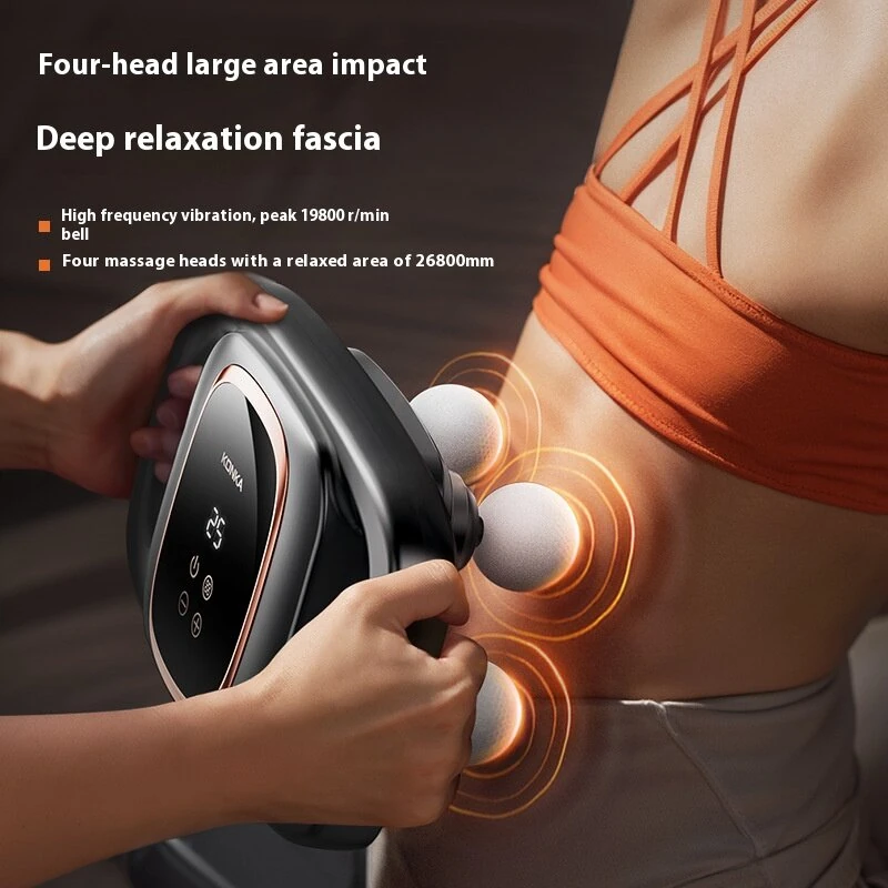(image for) KONKA 4-Head / 6-Head Fascia Gun Muscle Relaxation Massager 3 Modes 30 Adjustable Speeds Multi-Function High-Frequency Vibration Massager